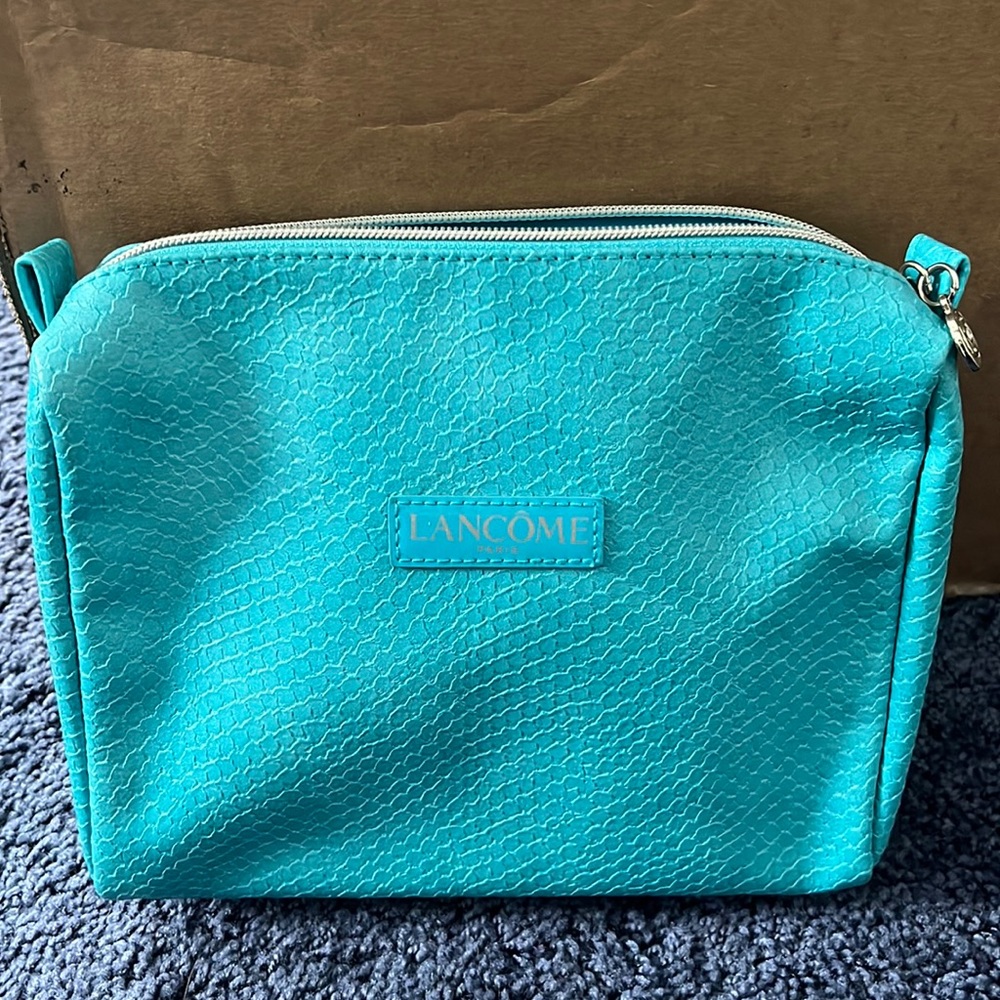 Lancôme makeup/toiletries bag turquoise color